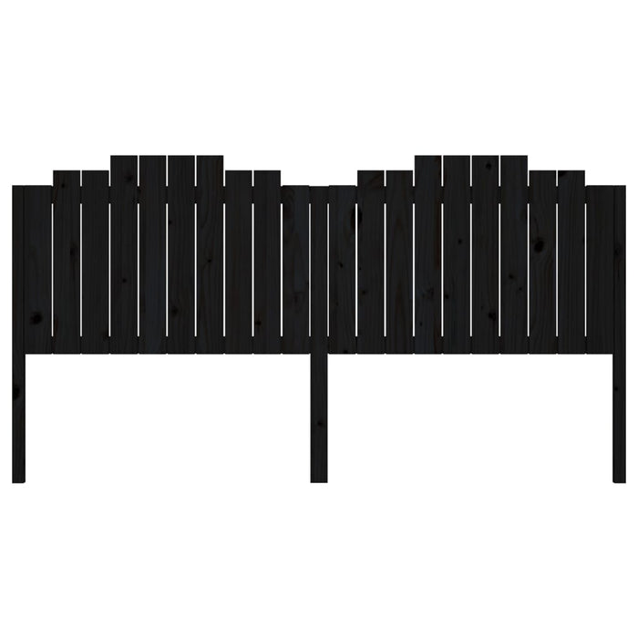 Tăblie de pat, negru, 206x4x110 cm, lemn masiv de pin - WALTI WALTI