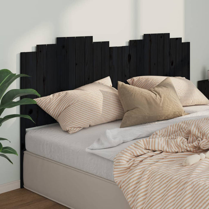 Tăblie de pat, negru, 206x4x110 cm, lemn masiv de pin - WALTI WALTI