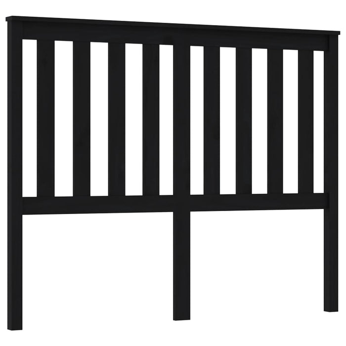 Tăblie de pat, negru, 126x6x101 cm, lemn masiv de pin - WALTI WALTI