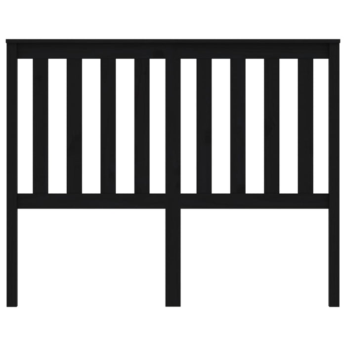 Tăblie de pat, negru, 126x6x101 cm, lemn masiv de pin - WALTI WALTI