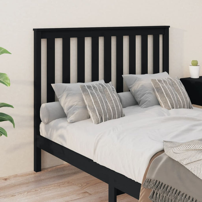 Tăblie de pat, negru, 126x6x101 cm, lemn masiv de pin - WALTI WALTI