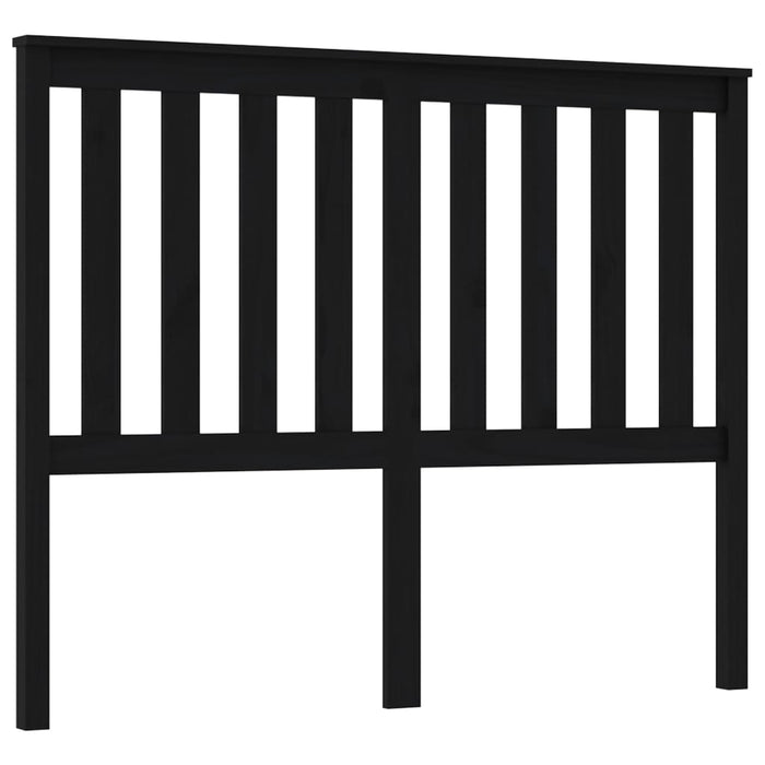 Tăblie de pat, negru, 146x6x101 cm, lemn masiv de pin - WALTI WALTI