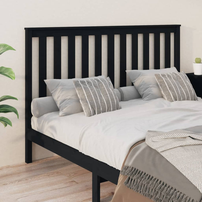 Tăblie de pat, negru, 166x6x101 cm, lemn masiv de pin - WALTI WALTI