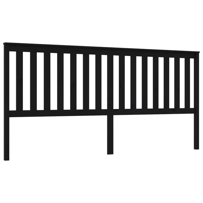 Tăblie de pat, negru, 206x6x101 cm, lemn masiv de pin - WALTI WALTI