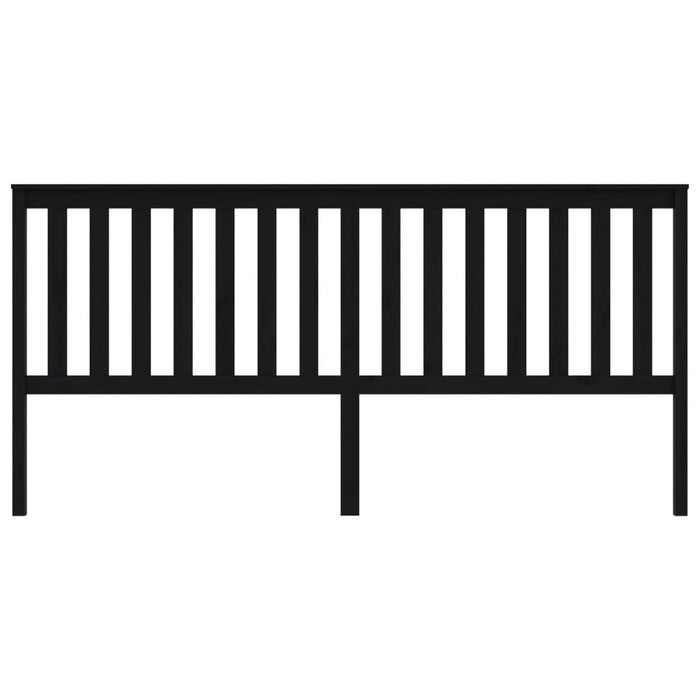 Tăblie de pat, negru, 206x6x101 cm, lemn masiv de pin - WALTI WALTI