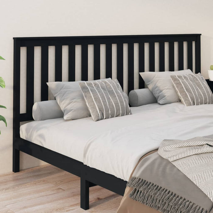Tăblie de pat, negru, 206x6x101 cm, lemn masiv de pin - WALTI WALTI