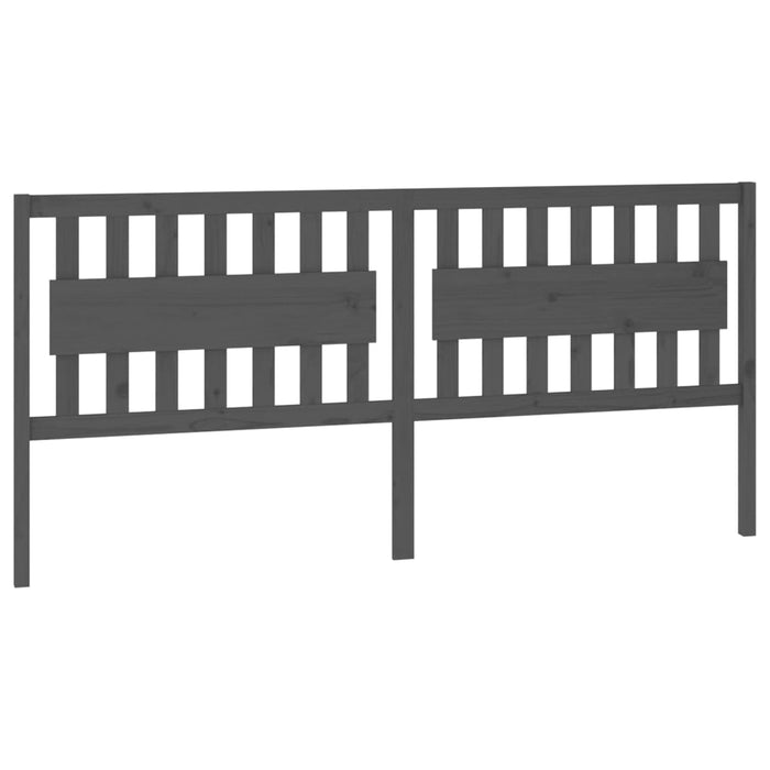 Tăblie de pat, gri, 205,5x4x100 cm, lemn masiv de pin WALTI