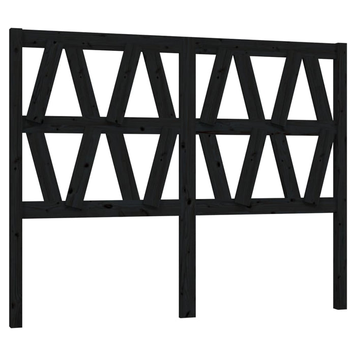 Tăblie de pat, negru, 126x4x100 cm, lemn masiv de pin - WALTI WALTI