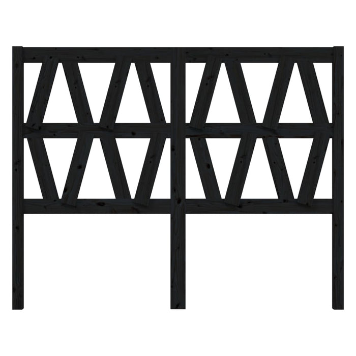 Tăblie de pat, negru, 126x4x100 cm, lemn masiv de pin - WALTI WALTI