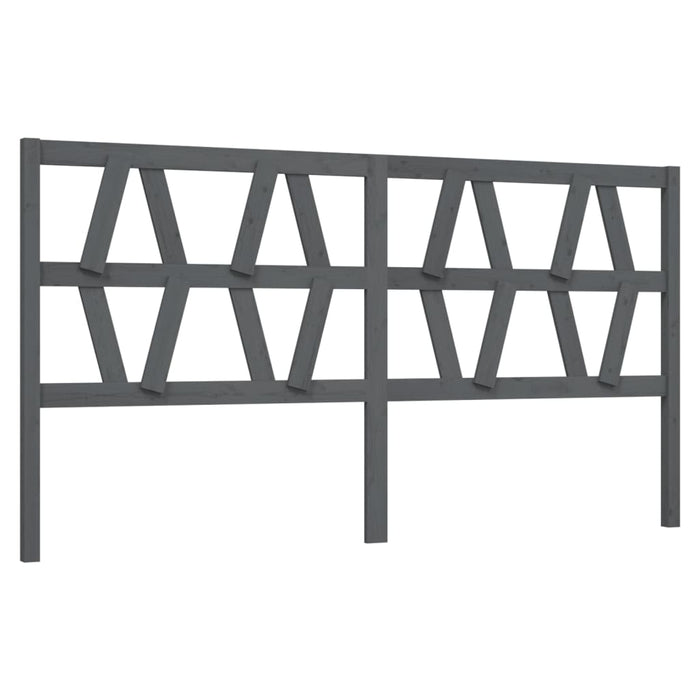 Tăblie de pat, gri, 206x4x100 cm, lemn masiv de pin - WALTI WALTI