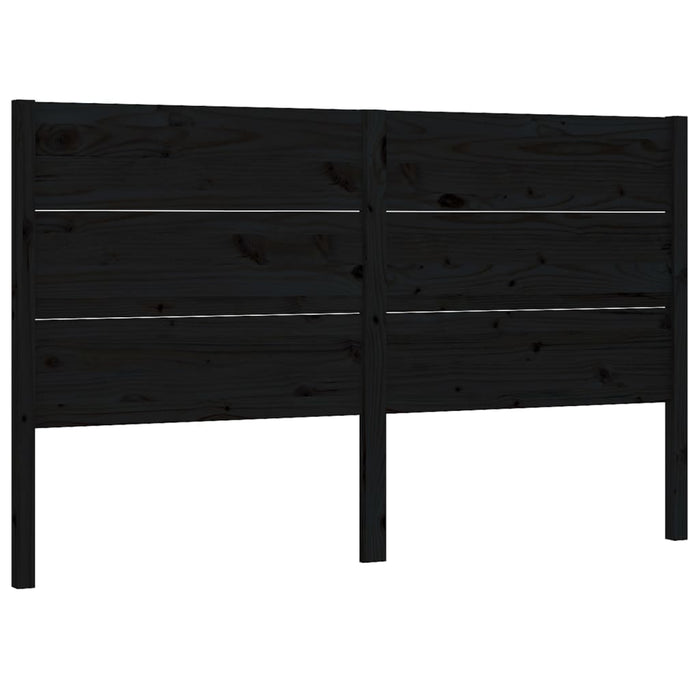 Tăblie de pat, negru, 126x4x100 cm, lemn masiv de pin - WALTI WALTI