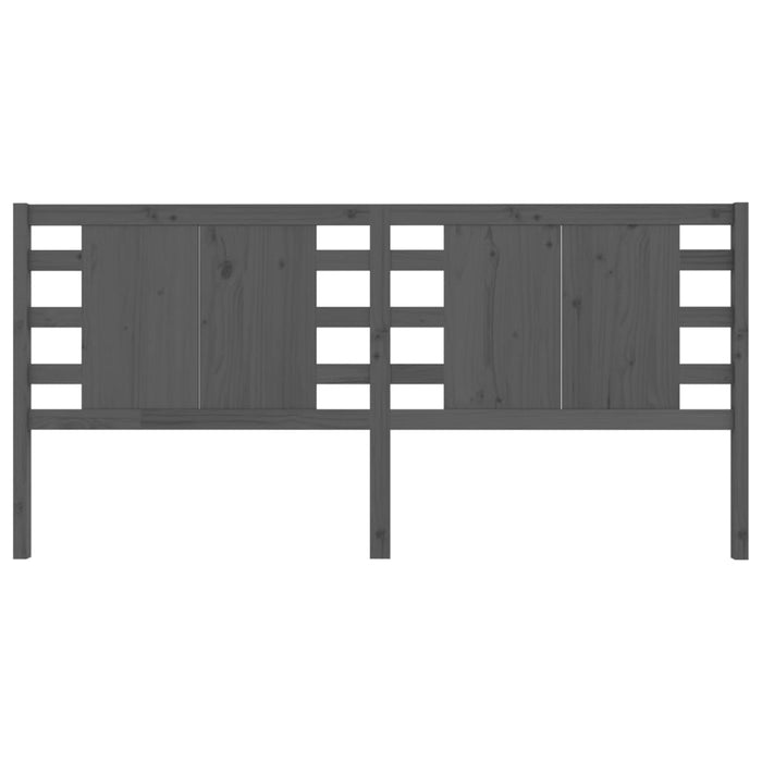 Tăblie de pat, gri, 126x4x100 cm, lemn masiv de pin - WALTI WALTI