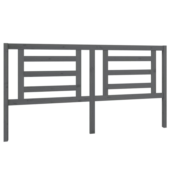 Tăblie de pat, gri, 186x4x100 cm, lemn masiv de pin WALTI