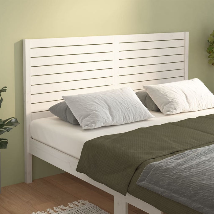 Tăblie de pat, alb, 126x4x100 cm, lemn masiv de pin WALTI