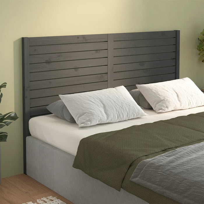Tăblie de pat, gri, 126x4x100 cm, lemn masiv de pin - WALTI WALTI