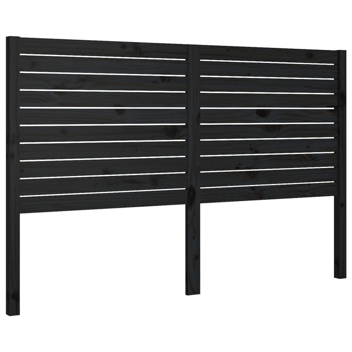 Tăblie de pat, negru, 141x4x100 cm, lemn masiv de pin WALTI