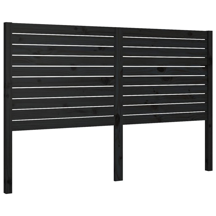 Tăblie de pat, negru, 146x4x100 cm, lemn masiv de pin - WALTI WALTI