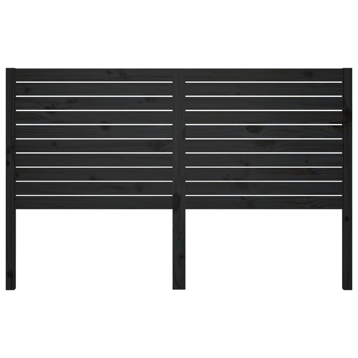 Tăblie de pat, negru, 156x4x100 cm, lemn masiv de pin WALTI