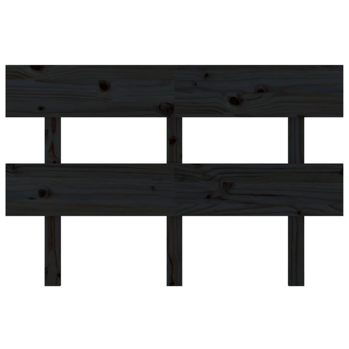 Tăblie de pat, negru, 124x3x81 cm, lemn masiv de pin - WALTI WALTI