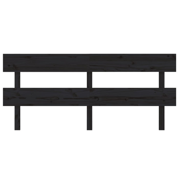 Tăblie de pat, negru, 184x3x81 cm, lemn masiv de pin - WALTI WALTI