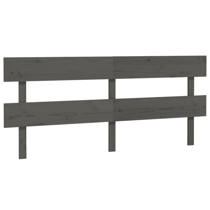 Tăblie de pat, gri, 204x3x81 cm, lemn masiv de pin - WALTI WALTI