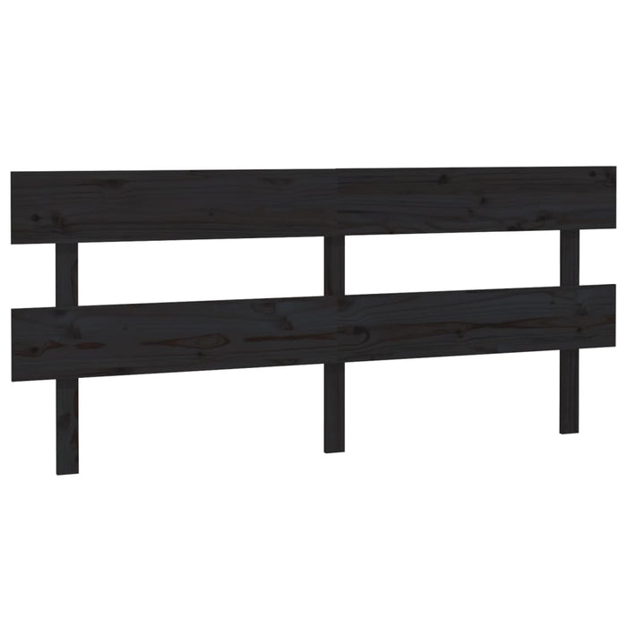 Tăblie de pat, negru, 204x3x81 cm, lemn masiv de pin - WALTI WALTI