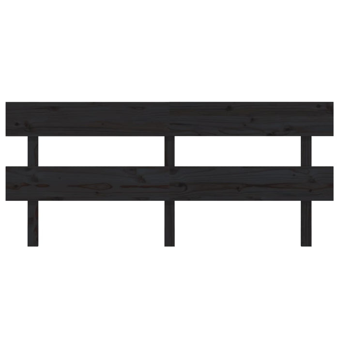 Tăblie de pat, negru, 204x3x81 cm, lemn masiv de pin - WALTI WALTI