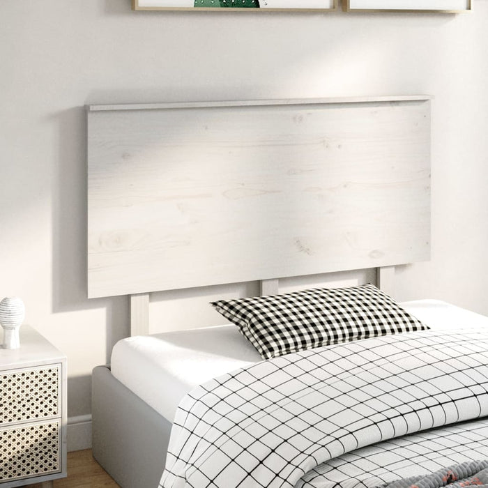 Tăblie de pat, alb, 124x6x82,5 cm, lemn masiv de pin - WALTI WALTI