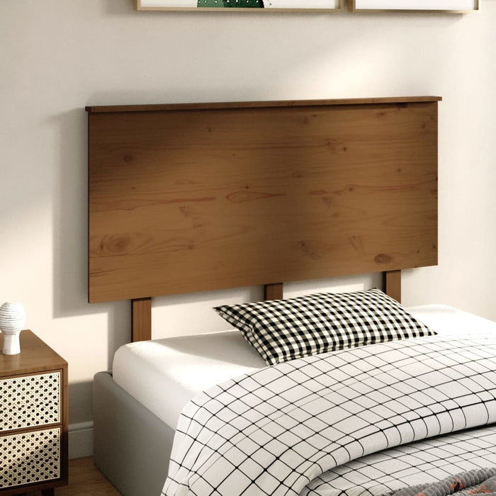 Tăblie de pat, maro miere, 124x6x82,5 cm, lemn masiv de pin - WALTI WALTI