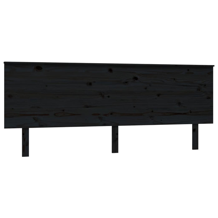 Tăblie de pat, negru, 204x6x82,5 cm, lemn masiv de pin - WALTI WALTI