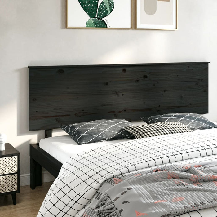Tăblie de pat, negru, 204x6x82,5 cm, lemn masiv de pin - WALTI WALTI