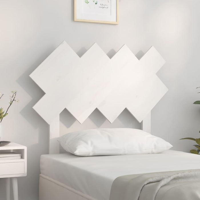 Tăblie de pat, alb, 92x3x81 cm, lemn masiv de pin - WALTI WALTI