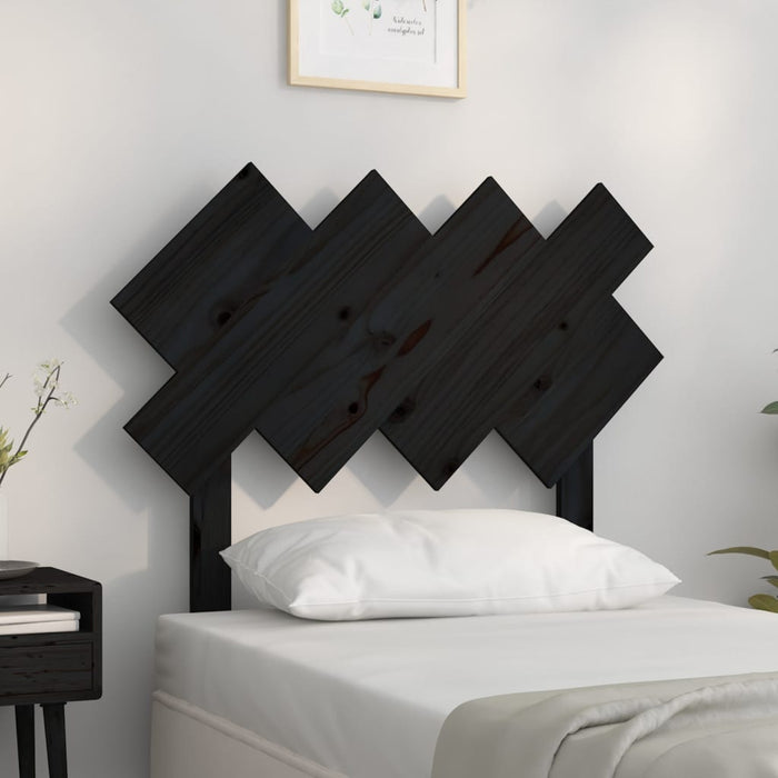 Tăblie de pat, negru, 92x3x81 cm, lemn masiv de pin - WALTI WALTI