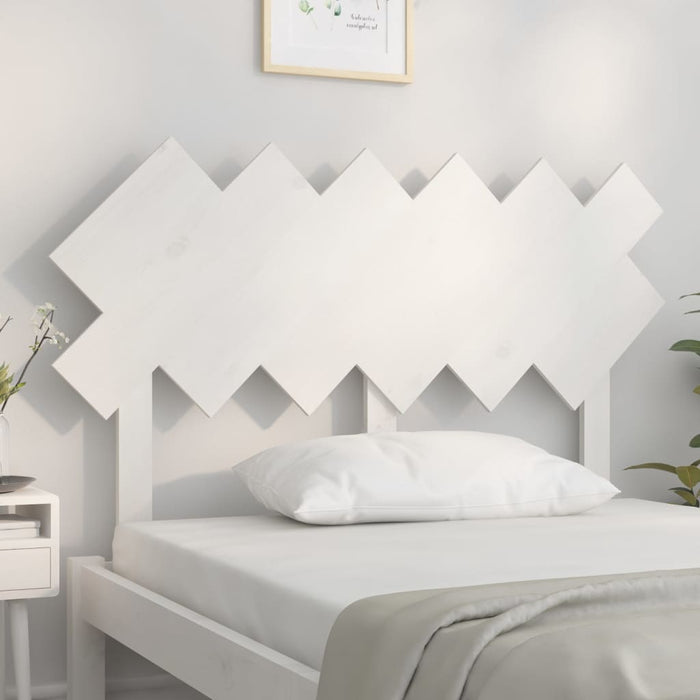 Tăblie de pat, alb, 122,5x3x80,5 cm, lemn masiv de pin - WALTI WALTI
