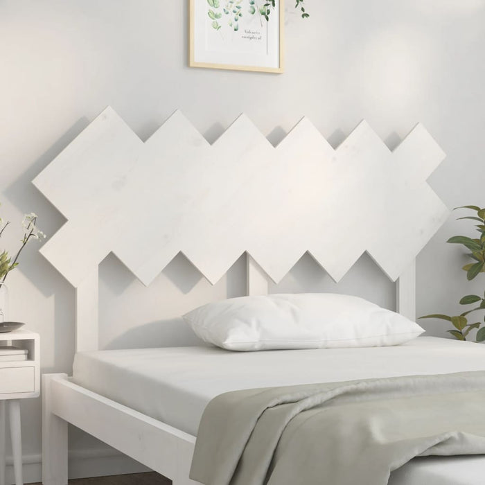 Tăblie de pat, alb, 132x3x81 cm, lemn masiv de pin - WALTI WALTI