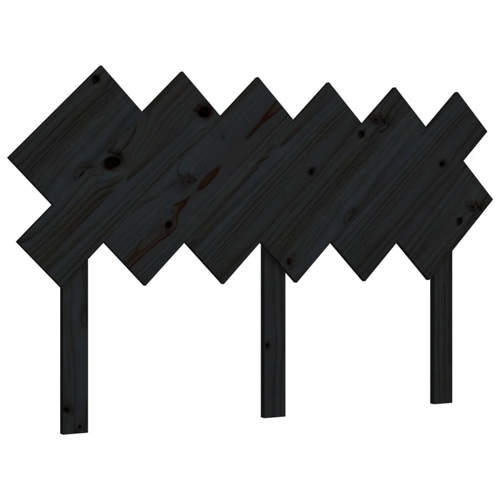 Tăblie de pat, negru, 132x3x81 cm, lemn masiv de pin - WALTI WALTI