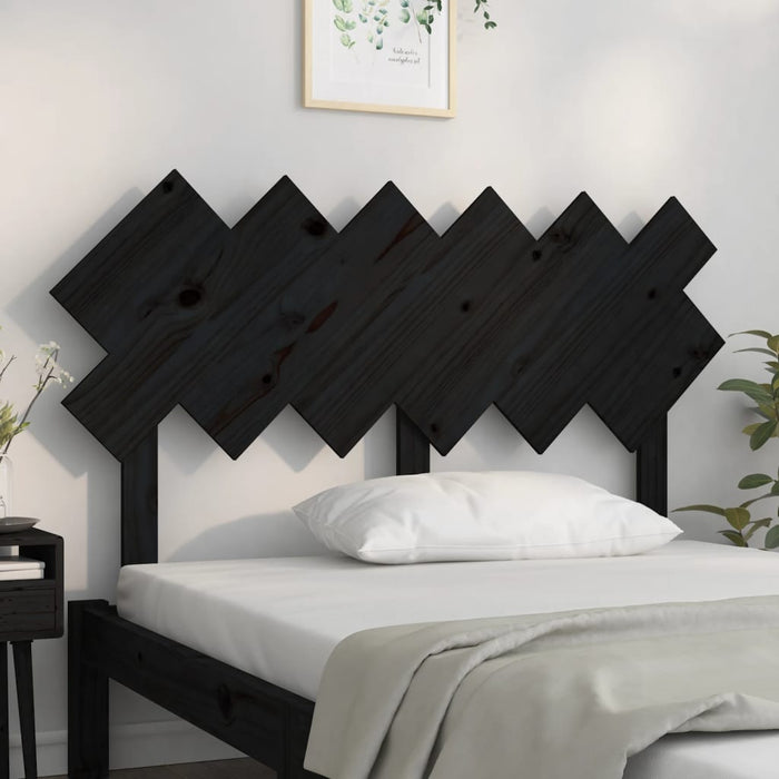 Tăblie de pat, negru, 132x3x81 cm, lemn masiv de pin - WALTI WALTI