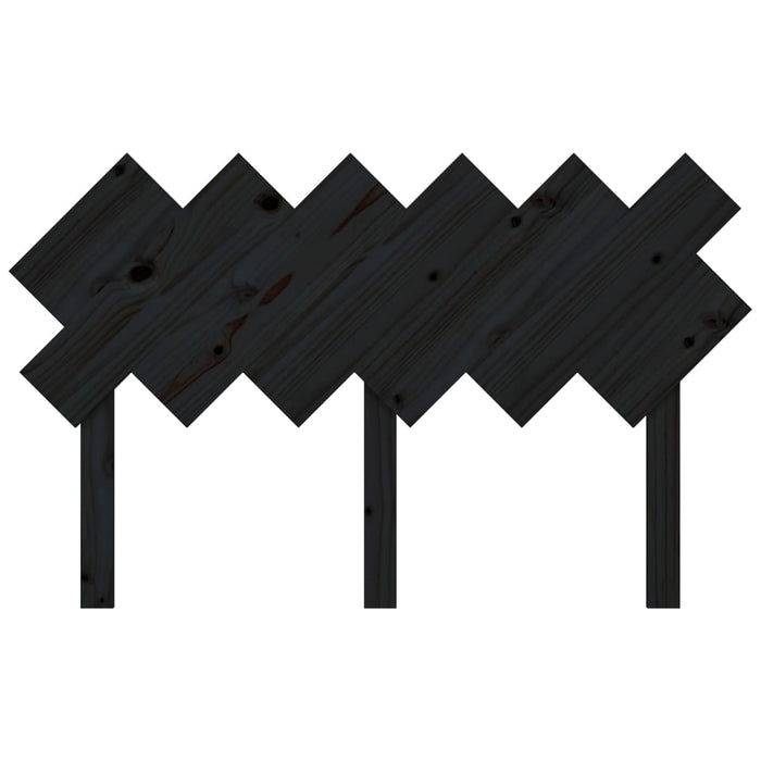Tăblie de pat, negru, 132x3x81 cm, lemn masiv de pin - WALTI WALTI