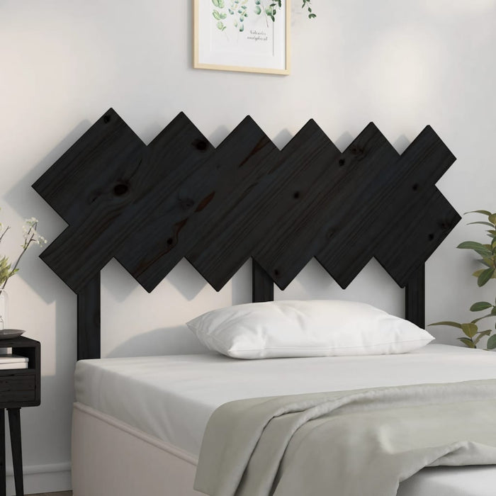 Tăblie de pat, negru, 132x3x81 cm, lemn masiv de pin - WALTI WALTI