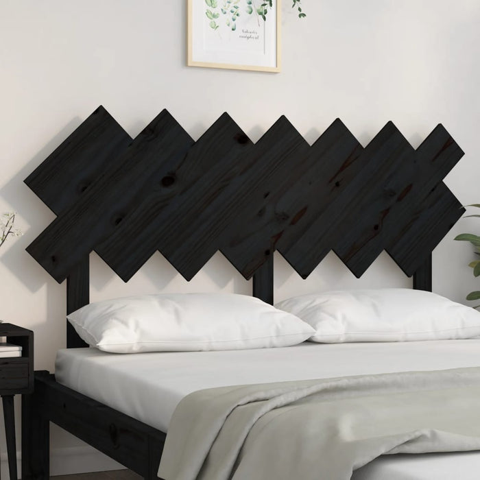 Tăblie de pat, negru, 141x3x80,5 cm, lemn masiv de pin - WALTI WALTI