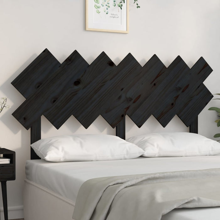 Tăblie de pat, negru, 141x3x80,5 cm, lemn masiv de pin - WALTI WALTI