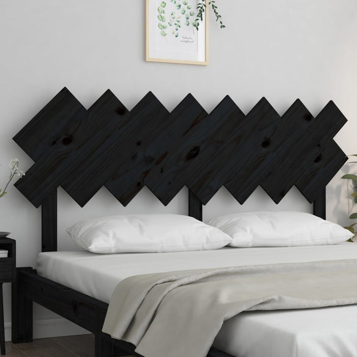 Tăblie de pat, negru, 159,5x3x80,5 cm, lemn masiv de pin - WALTI WALTI