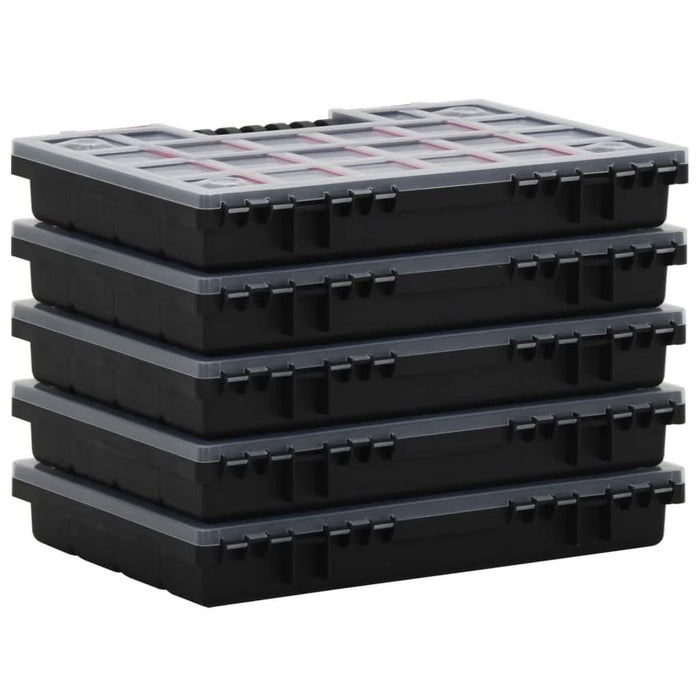 Cutii de organizare, 5 buc., 34,5x25x5 cm, polipropilenă - WALTI WALTI