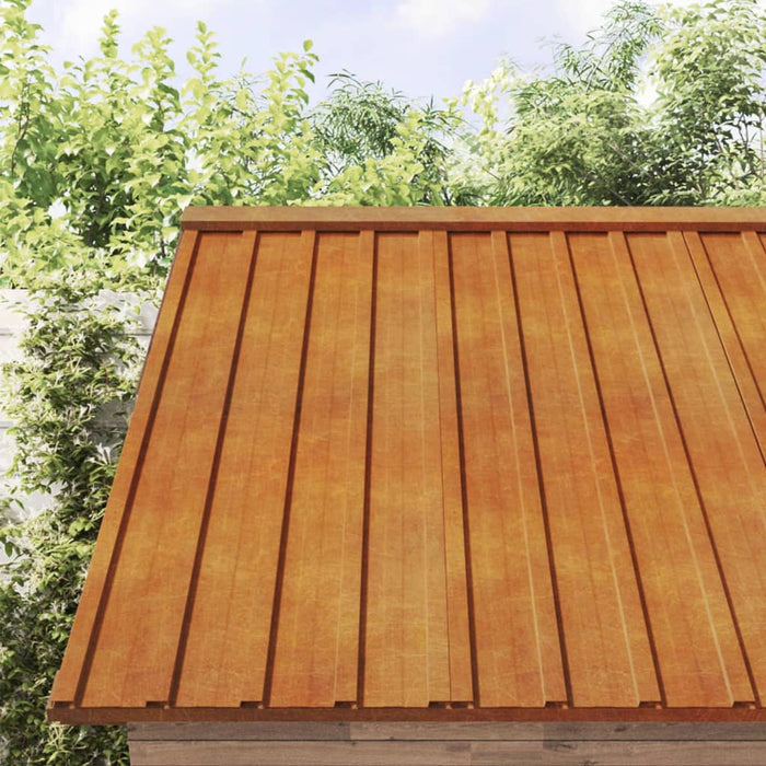 Panouri de acoperiș, 36 buc., ruginiu, 100x44 cm, oțel corten - WALTI WALTI