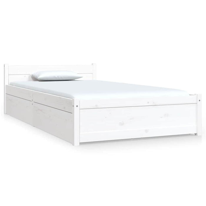 Cadru de pat cu sertare Single, alb, 90x190 cm - WALTI WALTI