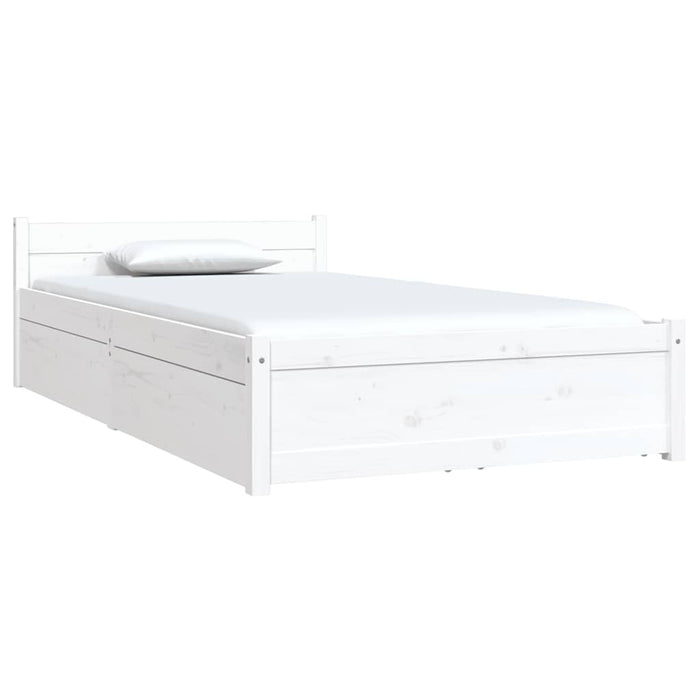 Cadru de pat cu sertare Single, alb, 90x190 cm - WALTI WALTI