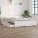 Cadru de pat cu sertare Double, alb, 135x190 cm - WALTI WALTI