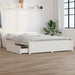Cadru pat cu sertare, alb, 140x190 cm - WALTI WALTI