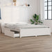 Cadru de pat cu sertare King Size, alb, 150x200 cm - WALTI WALTI