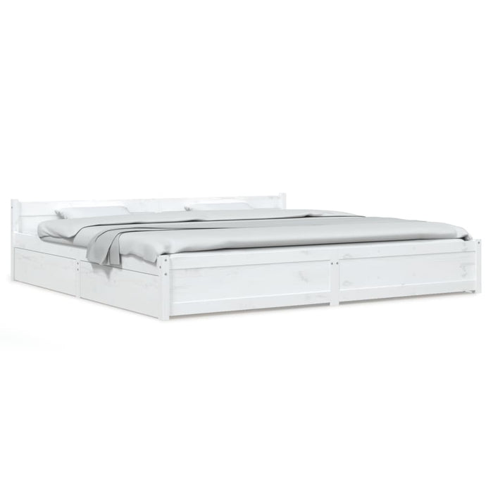 Cadru de pat cu sertare Super King, alb, 180x200 cm - WALTI WALTI